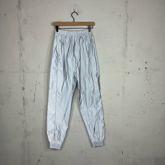 White Fox 3M Reflective Jogger Swooshy Track Pants XS - Picture 12 of 13